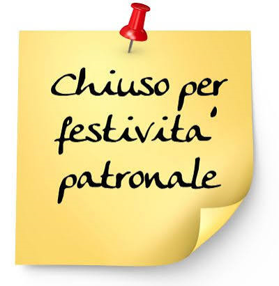 Chiusura uffici per festa patronale